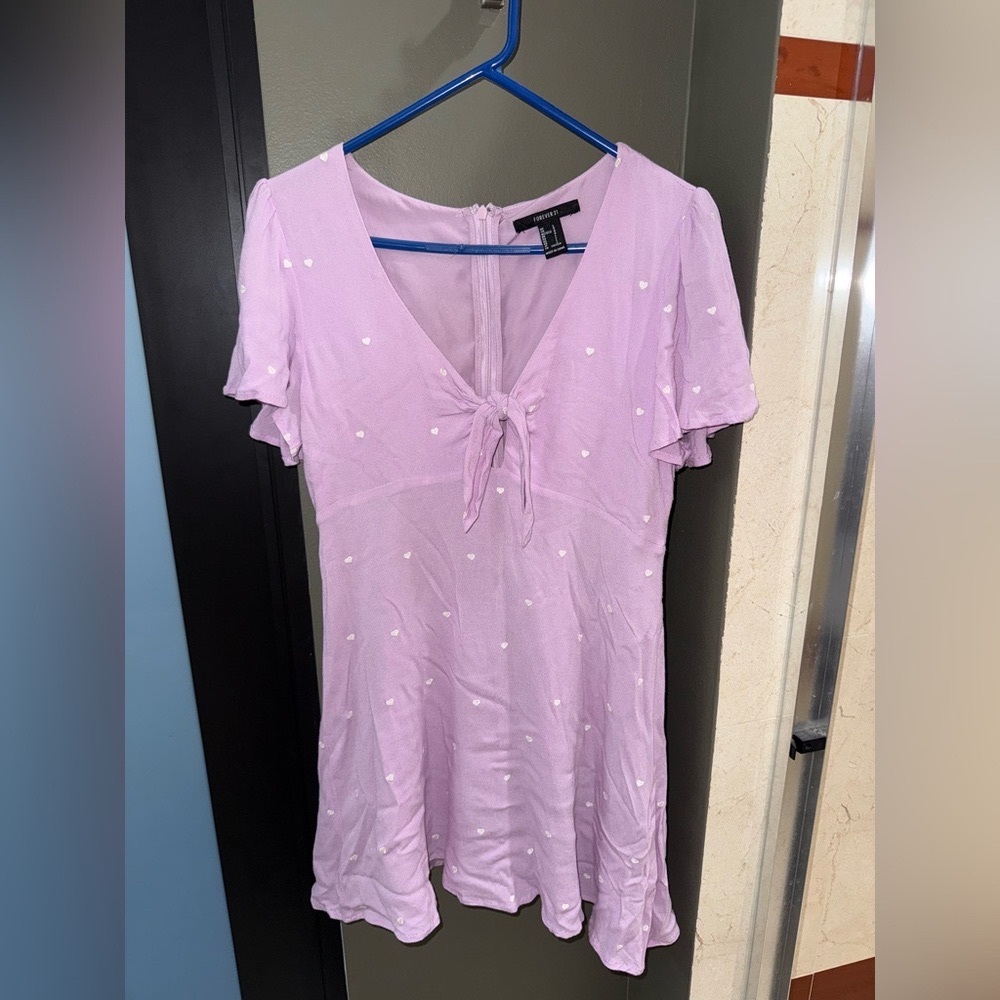 Forever 21 Lavender Heart Pattern Dress